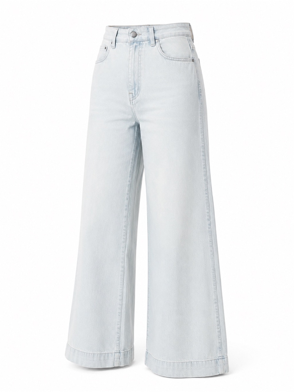 Zara High Rise Wide Leg Jeans Light Wash Denim Size 4 EUR 36 NWOT Inseam 30”